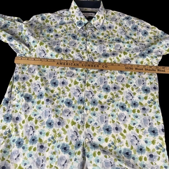 John Lennon Button Up Shirt XL Floral Pattern Shirt Long Sleeve T250 - Picture 11 of 11